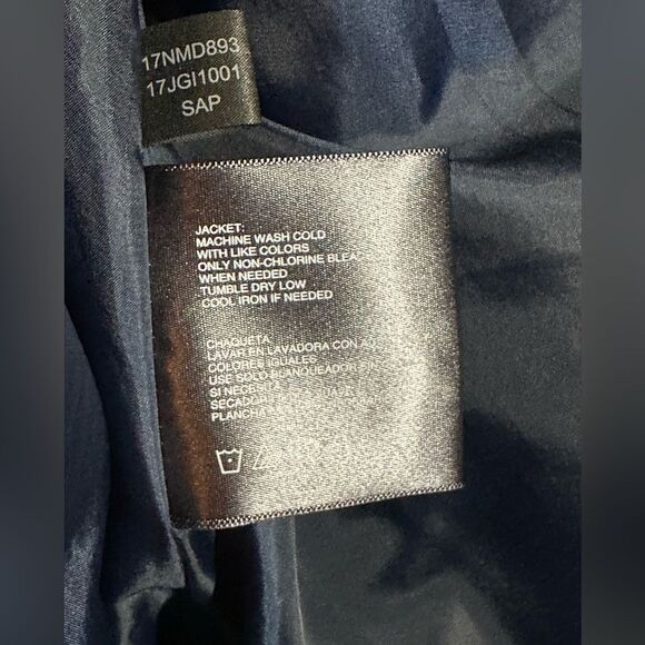 NWOT Women’s Kenneth Cole Reaction XXL navy long down feather coat - Picture 8 of 11